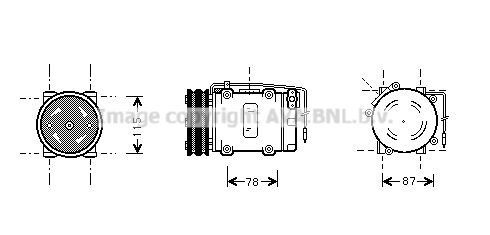 AVA QUALITY COOLING Kompresors, Gaisa kond. sistēma SUK034